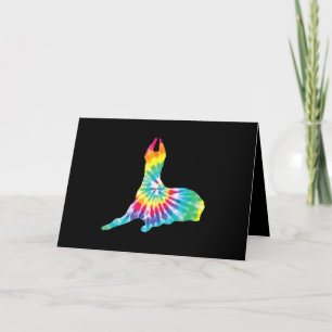 Carte De Remerciements Dog (homonymie) Tie Dye Dog Hippie