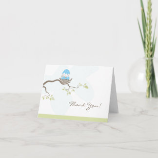 Carte de remerciements d'oiseaux de bébé