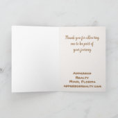 Carte De Remerciements Dollar de l'immobilier Dollar de la maison Ventes (Intérieur)