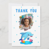 Carte De Remerciements Dolphin Sea Animals Birthday 2 Photo  (Devant)