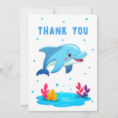 Carte De Remerciements Dolphin Sea Animals Birthday Photo  (Devant)