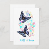 Carte De Remerciements Don d'amour (Devant / Derrière)