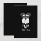 Carte De Remerciements don de barbe de peur schnauzer amusant (Devant / Derrière)