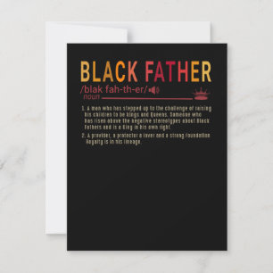 Carte De Remerciements Don Papa  Définition Papa Noir Cadeau Père Noir