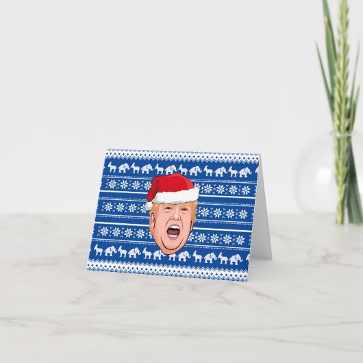 Carte De Remerciements Donald Trump en colère Noël (Devant)