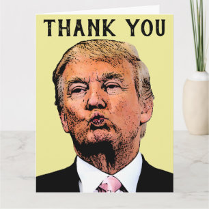 CARTE DE REMERCIEMENTS DONALD TRUMP KISS