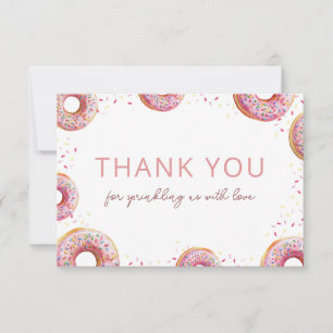 Carte De Remerciements Donut Baby Sprinkle Girl
