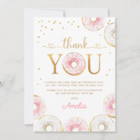 Donuts d'or rose deux doux anniversaire