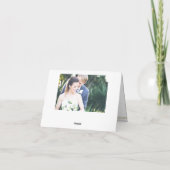 Carte de remerciements d'or de mariage de (Dos)