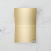 Carte de remerciements d'or de mascarade de lustre (Intérieur)