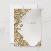 Carte de remerciements d'or décoratif (Dos)