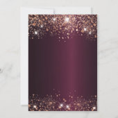 Carte de remerciements d'or rose de Quinceanera (Dos)