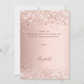 Carte de remerciements d'or rose masquade (Dos)