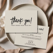 Carte de remerciements d'ordre commercial moderne