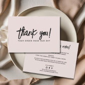 Carte de remerciements d'ordre commercial moderne