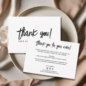 Carte de remerciements d'ordre commercial moderne