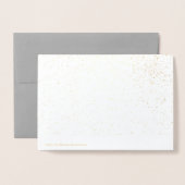 Carte de remerciements doré (Derrière avec enveloppe)