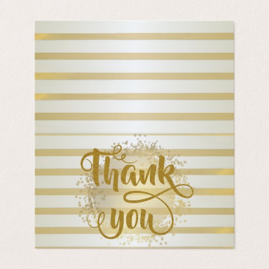 Carte de remerciements dorée moderne (Extérieur déplié)