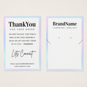 Carte de remerciements d'oreilles de collier de lo