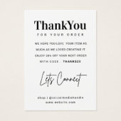 Carte de remerciements d'oreilles de collier de lo (Devant)