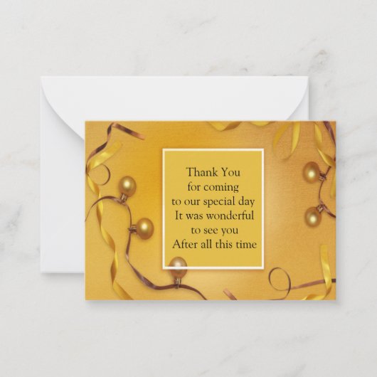 Carte de remerciements d'ornement de balle (Devant)