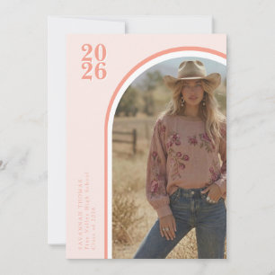 Carte De Remerciements Double Arche Blush Rose Minimal Photo Remise de di