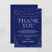 Carte De Remerciements Double fête d'anniversaire élégante (Devant / Derrière)