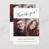 Carte De Remerciements Double Graduation Party (Devant / Derrière)
