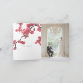 Carte De Remerciements Double Happiness Mariage Chinois Photo de remercie (Intérieur)