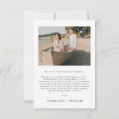 Carte De Remerciements Double Moments couverture photo mariage moderne me (Dos)