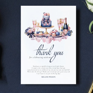 Carte De Remerciements Douce aquarelle personnalisée pour la fête de mari