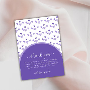 Carte De Remerciements Douce Arche Violette pour une Baby Shower de la Sa