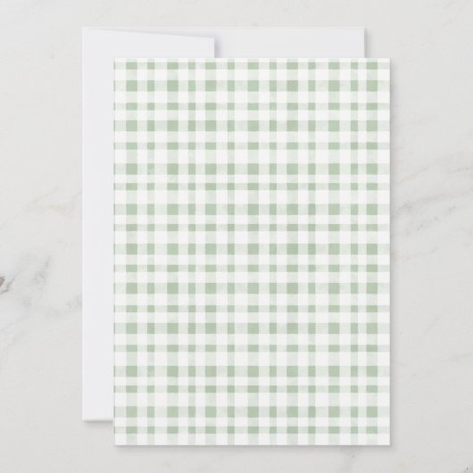 Carte De Remerciements Douce Baby Shower Cactus Bohème Lama à Carreaux Ve (Dos)