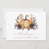 Carte De Remerciements Douce Chute Florale Fête de Mariage (Devant)