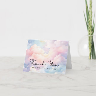 Carte De Remerciements Douce Elle Est Sur Un Nuage 9 Enterrement de Vie d