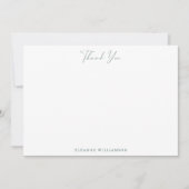 Carte De Remerciements Douce Fête de Mariage avec Fleurs Aquarelles et Éc (Devant)