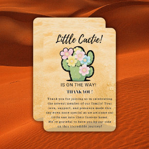 Carte De Remerciements Douce Fête de Naissance Florale Mignonne Kawaii