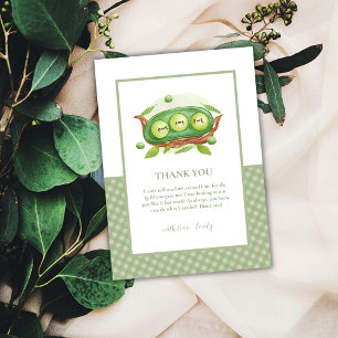Carte De Remerciements Douce Fleur de Pois de Senteur dans une Cosse Baby