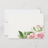 Carte De Remerciements Douce Florale de Pivoine en Aquarelle pour une Mar (Dos)