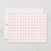 Carte De Remerciements Douce Grenade Rose Gingham Fête de Mariage (Dos)