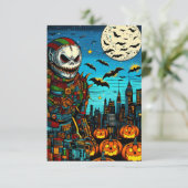 Carte De Remerciements Douce Halloween avec toi (Debout devant)