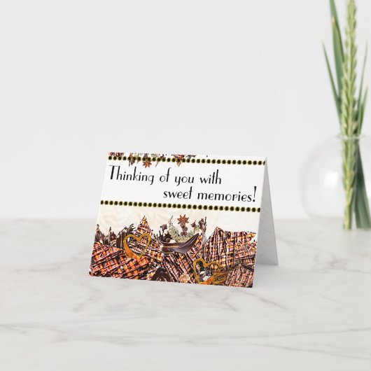 CARTE DE REMERCIEMENTS DOUCE JOURNÉE ENSOLEILLÉE ! :)  "JE PENSE À TOI"   (Devant)