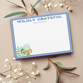 Carte De Remerciements Douce petite bébé guépard sauvage Baby Shower