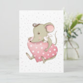 Carte De Remerciements Douce petite souris (Debout devant)