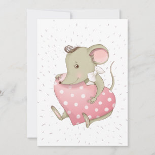 Carte De Remerciements Douce petite souris