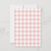 Carte De Remerciements Douce Poupée Rose Ours en Peluche Fille Baby Showe (Dos)