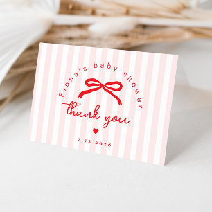 Carte De Remerciements Douce Saint-Valentin Nœud Papillon Baby Shower