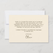 Carte De Remerciements Douceur du Marché Mariage Fait Main Shower de Fian (Dos)