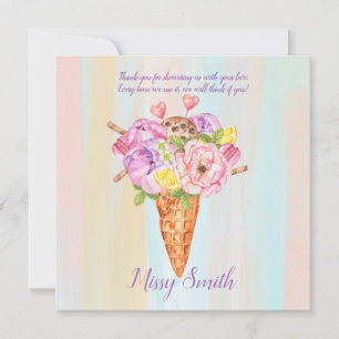 Carte De Remerciements Douche de glace, Remerciement pour une douche de m