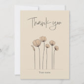 Carte De Remerciements Douche nuptiale aux tons confus (Devant)